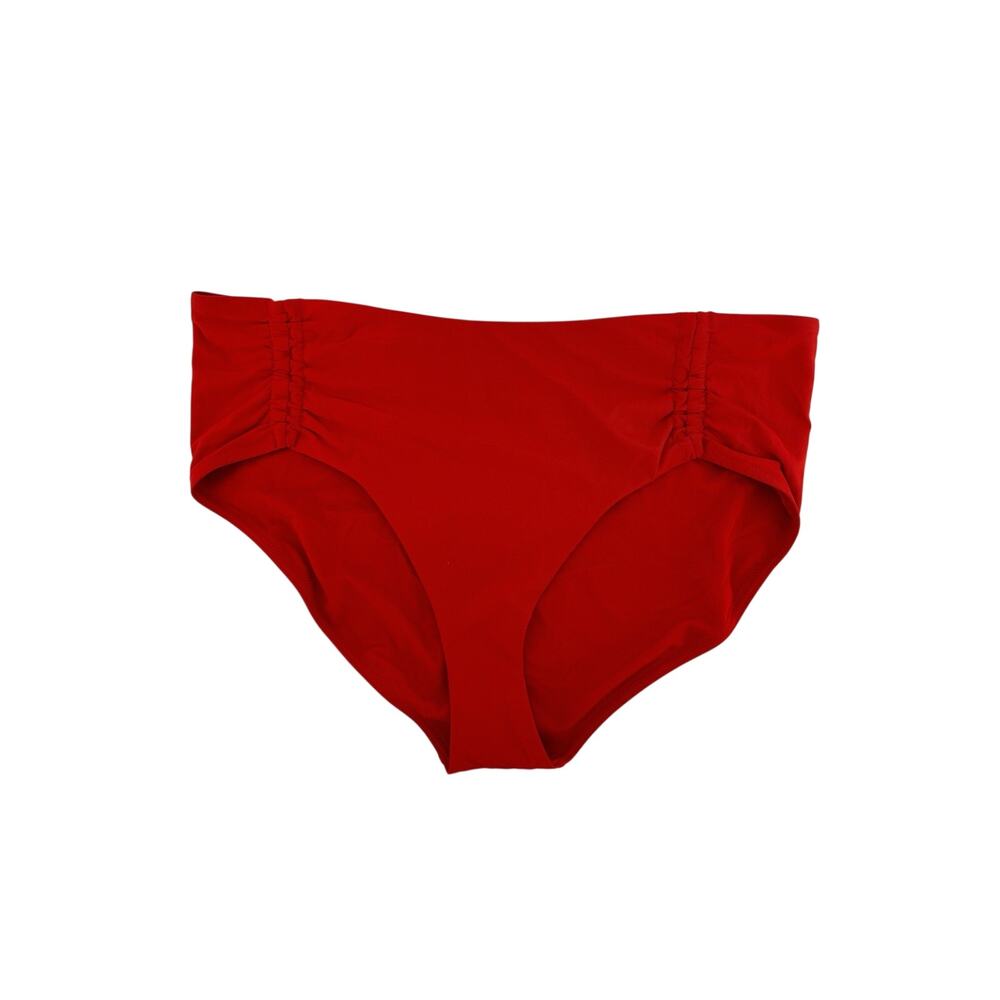 CALIA Women's Adjustable Tie Front Swim Bottoms Fresh Red XXL